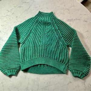 Free People Emerald Green Turtleneck Sweater